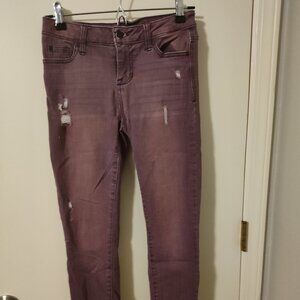 Size 3/26 - Distressed Purple Jeans